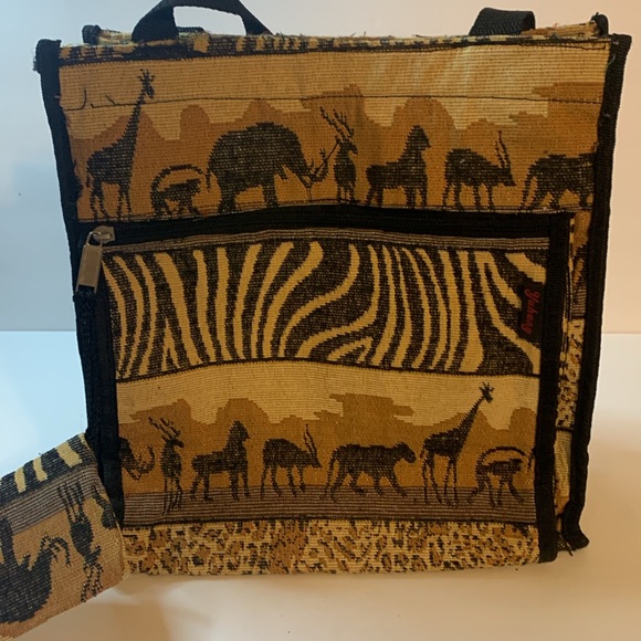 Animal Print Bag W/change Purse Approximately 12 X 12 X 5 Really Cute Used - Picture 4 of 7